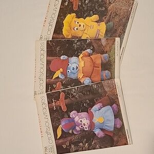 Gummi Bears Walt Disney Simplicity Sewing Patterns Vintage 1986 Stuffed Plush
